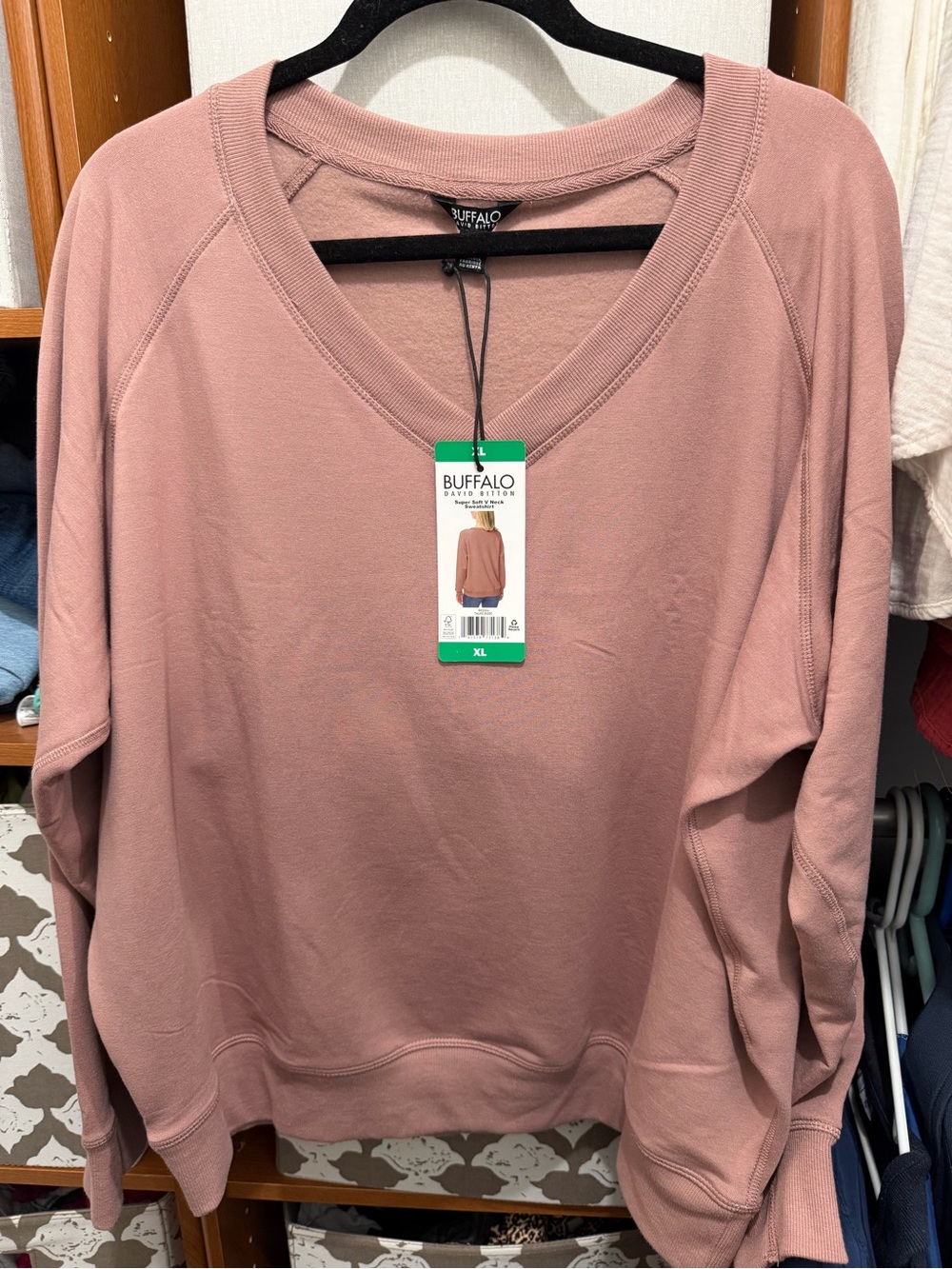Buffalo David Bitton Mauve V-Neck Pullover